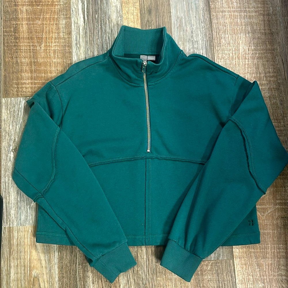 EUC Sweaty Betty Women's Revive Half Zip Sweatshirt, Sz Small